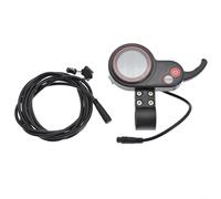 Nexbrill Trottinette électrique avec affichage du compteur de vitesse intégré, 24 V/36 V/48 V, contrôle à 6 broches pour scooters et vélos électriques, plastique, léger, 12,7 x 11 cm, facile à
