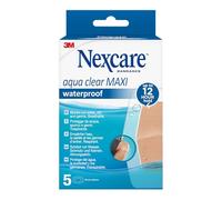 Nexcare Aqua Clear MAXI Waterproof Plasters, 60 mm x 88 mm, 5/Pack