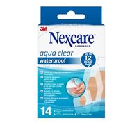 Nexcare Aqua Clear pansements imperméables, tailles Assorties, 14 pansements par pack, pansements imperméables pour les blessures, les égratignures mineures et les trousses de premiers soins