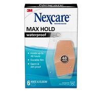 Nexcare Bandages Max Hold Lot de 6 bandages imperméables pour genoux et coudes