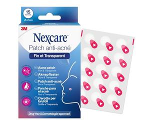 Nexcare Patch Anti-acné, Fin et Transparent, Hydrocolloïde contre les Boutons, Absorbe Pus et Sébum, Fabriqué en Corée, Retrait facile, Adapté à la Plupart des Peaux, 15 Patchs