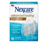 Nexcare Waterproof Advanced Healing, Hydrocolloid Bandages, Assorted Sizes, 10Count