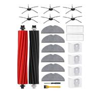NexHarb Lot de 21 pièces de rechange pour Roborock S8 Pro Ultra accessoires 6 chiffons de nettoyage, 6 brosses latérales, 4 sacs à poussière, 2 filtres, brosse principale Duoroller