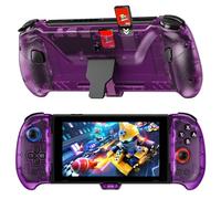 NexiGo Gripcon à Effet Hall avec béquille et Sortie HDMI pour Le Dock TV, Joystick à détection Hall pour Switch/Switch OLED, Mode Portable, Ports HDMI et USB 3.0 Pris en Charge en 4K/1080P, Violet