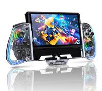 NexiGo Gripcon, (Gen 2, sans Morte-Zone) Contrôleur OLED Switch/Switch Amélioré pour Le Mode Portable, Conception Ergonomique avec Gyroscope à 6 Axes, Cristal