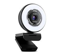 NexiGo N680E Pro, Webcam de Streaming 4K UHD avec Anneau Lumineux, autofocus PDAF, 1080P@60FPS, 2 Microphones à réduction de Bruit, Cache de confidentialité