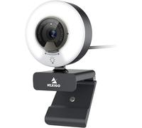 NexiGo N960E 1080P 60FPS Webcam avec lumière, Logiciel Inclus, AutoFocus Rapide, Couvercle de privacité, caméra Web USB, Double Microphone stéréo, pour Zoom Meeting Skype Teams Twitch