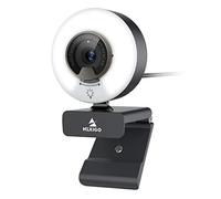NexiGo N960E 1080P 60FPS Webcam avec lumière, Logiciel Inclus, AutoFocus Rapide, Couvercle de privacité, caméra Web USB, Double Microphone stéréo, pour Zoom Meeting Skype Teams Twitch
