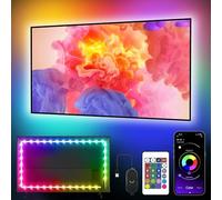 Nexillumi Ruban LED TV, RGB Bande Lumineuse LED pour TV 4M pour 55"- 75" TV, Musique Sync Bluetooth APP et Télécommande TV LED Strip USB Alimenté convient pour les chambres, les jeux, Festivals