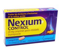 Nexium Control 20mg Ésoméprazole 7 Comprimés Gastro-Résistants