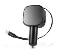 Nexode 105 W 3 en 1 allume-cigare USB-C extensible 65 W Câble USB-C intégré Accessoire de voiture 12 V Adaptateur de voiture pour iPhone 16/15, MacBook, Galaxy S25/24, GPS (PD65W/PD20W/QC20W)