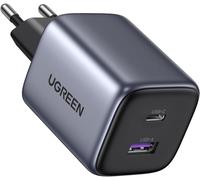 Nexode 35W Gan Usb C Fast Charger With Dual Socket Compatible With Iphone 16 Plus Pro Max 15 14 13 12 11 Pixel 8 7A 6A Galaxy S24 Ultra A15 A05S Ipad Air Mini Macbook (Black)