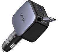 Nexode 90w Retractable Car Cigarette Lighter Charger Usb C 3 Ports Fast Charging Compact Compatible With Macbook Pro Air Ipad Iphone 16 Plus Pro Max 15 14 13 Galaxy S24 Ultra