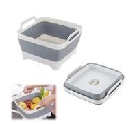 Nexoria Bassine à vaisselle pliable pour le camping - Lavabo pliable - Avec bouchon de vidange et poignées de transport - Pour le camping