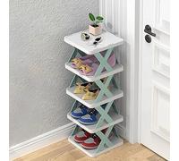 Nexoria Étagère à chaussures pliable - Étagère à chaussures pliable - Organiseur étroite - Tour à chaussures verticale - Plastique - Multicouche - Organisateur de chaussures - Étagères - Pour les