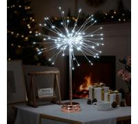 Nexoria Lampe de table à LED - 42 cm - Décoration de Noël - Feux d'artifice - Éclairage de Noël - Feu d'artifice d'intérieur - Guirlande lumineuse de pissenlit - Lumières de Noël pour décoration