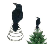Nexoria Pointe de sapin décorative d'Halloween - Squelette - Squelette - Avec sculpture de crâne et pointe fantôme - Pour jardin, fête, salon, intérieur et extérieur (B)