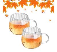 Nexoria Tasse à café en verre avec poignée en forme de citrouille d'Halloween - 400 ml - Blanc - Pour Halloween, Thanksgiving, Noël