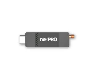 NexPRO Stick - Décodeur numérique terrestre, DVB-T2, Noir, économie d'énergie en utilisant l'alimentation du téléviseur, télécommande 2 en 1, idéal pour Les téléviseurs muraux