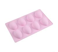 NexRen 8 cavités en silicone pour œufs de Pâques pour truffes au chocolat, bonbons durs, savons à la glycérine, tablettes de bombes de bain et tartelettes de cire (violet)