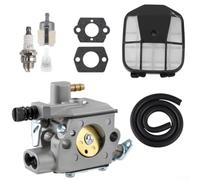 NexRen A021003391 Kit d'assemblage de carburateur conçu pour tronçonneuse CS490 CS-490 et 491S avec ensemble complet de composants pour la restauration des performances du moteur