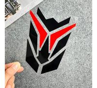 Nexren Autocollants réfléchissants en PVC compatibles avec le pare-brise avant de moto et scooter pour une meilleure visibilité sur la route et une assurance de sécurité (B noir + rouge)