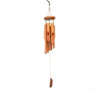 Nexren Carillon éolien en bois de 70 cm pour terrasse extérieure ou espace intérieur avec texture organique et effet mélodique doux alimenté par le vent (A)