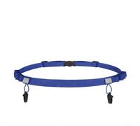 NexRen Ceinture de marathon élastique imperméable avec sangle réfléchissante fixe et boucles pour un stockage sécurisé des gels énergétiques et des collations pendant la course et (bleu)