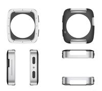 NexRen Coque de protection en alliage d'aluminium | Pour montre connectée Amazfit Active 2 Square | Active 2S Square | Coque de protection, anti-chute et profil fin (argent)
