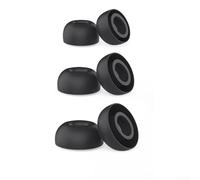 NexRen Embouts en silicone texture mousse douce pour la peau, embouts en mousse à mémoire de forme pour AirPods Pro 3, qui offrent un ajustement confortable et non irritant (noir)