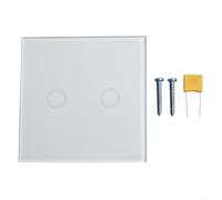 NexRen Interrupteur mural tactile 2 voies 1 voie pour lampe LED ampoule à incandescence avec indicateur LED et connexion simple fil sous tension (blanc)