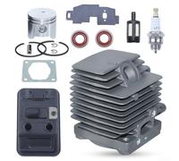 NexRen Kit complet de cylindre et silencieux de 34 mm pour FS75 pour débroussailleuse FS80 FS85, pièces de moteur en cuivre avec joints
