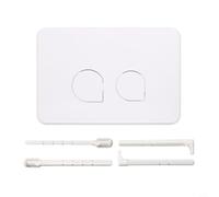 NexRen Kit de chasse d'eau double bouton de chasse d'eau pour Geberit pour Sigma-all, bouton de chasse d'eau double caché (blanc)