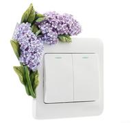 NexRen Plaque décorative pour interrupteur 3D en résine florale pour prise de courant électrique, design élégant et complexe inspiré du jardin, accent de la maison pour personnaliser les interrupteurs