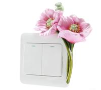 NexRen Plaque décorative pour interrupteur 3D en résine florale pour prise de courant électrique, design élégant et complexe inspiré du jardin, accent de la maison pour personnaliser les interrupteurs