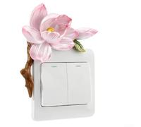 NexRen Plaque décorative pour interrupteur 3D en résine florale pour prise de courant électrique, design élégant et complexe inspiré du jardin, accent de la maison pour personnaliser les interrupteurs