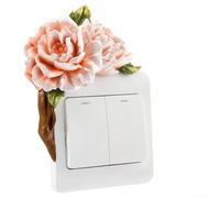 NexRen Plaque décorative pour interrupteur 3D en résine florale pour prise de courant électrique, design élégant et complexe inspiré du jardin, accent de la maison pour personnaliser les interrupteurs