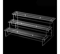 NexRen Présentoir en acrylique transparent 25 étages pour parfums, poupées et bijoux Design amovible pratique (3 étages 35 cm)
