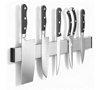 NEXROLA Barre Magnétique 30 cm - Porte-Couteaux en Acier Inoxydable Aimant Très Puissant - Fixation Adhésive sans Percer - Pour Couteaux, Outils, Ciseaux