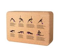 NEXROLA brique yoga,Yogaklotz grün Aus Naturkork liège naturel haute densité antidérapant bloc yoga balance support pilates accessoires (22x14x14cm) 630g
