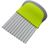 NEXROLA coupe pomme de terre, coupe frite en acier inoxydable avec rainures, trancheuses pour couper les pommes de terre, les oignons, les concombres, les carottes (vertes)