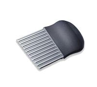 NEXROLA coupe pomme de terre, coupe frite en acier inoxydable avec rainures, trancheuses pour couper les pommes de terre, les oignons, les concombres, les carottes(Noir)