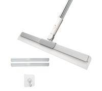 NEXROLA raclette Douche Sol Silicone, Raclette Douche Largeur 35 cm avec Manche INOX Réglable 4 Positions (130 cm), Raclette Vitre Professionnel pour Élimine l'eau sur Douche, Vitres et Miroirs