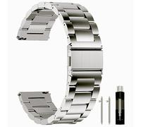 NeXStrix Bracelet de montre à fermoir rapide en titane métallique de 16 mm, 18 mm, 20 mm, 22 mm, bracelet métallique compatible avec Samsung Galaxy Watch 7/6/5/4/3, Garmin Vivoactive 4S/Vivomove, 20MM