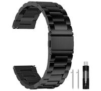 NeXStrix Bracelet de montre en métal titane à dégagement rapide 16mm 18mm 20mm 22mm Bracelet de montre en métal compatible avec Samsung Galaxy Watch 7/6/5/4/3, Garmin Vivoactive 4S/Vivomove 3S/Active