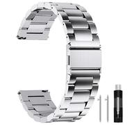 NeXStrix Bracelet de montre en titane à libération rapide 16 mm, 18 mm, 20 mm, 22 mm, en métal, compatible avec Samsung Galaxy Watch 7/6/5/4/3, Garmin Vivoactive 4S/Vivomove 3S/Active S/Venu 2S, 18MM