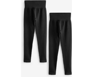 Next 2 Lot de leggings côtelés sans coutures taille haute Noir S Regular (FR 38-40)