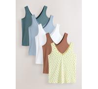 next 5 Pack de gilets amples à Col V en modal TENCEL bleu XL (FR 50-52)