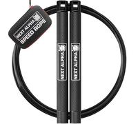 Next Alpha Speed Rope - Corde a Sauter Sport - Jump Rope for Crossfit Training & Boxing Training (Noir)