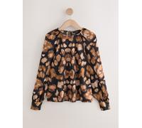 Next Animal Print Long Sleeve Crew Neck Blouse